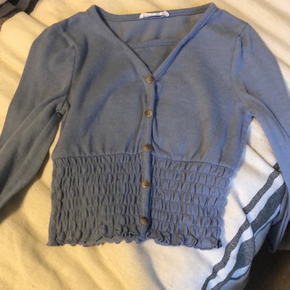 Light blue crop top